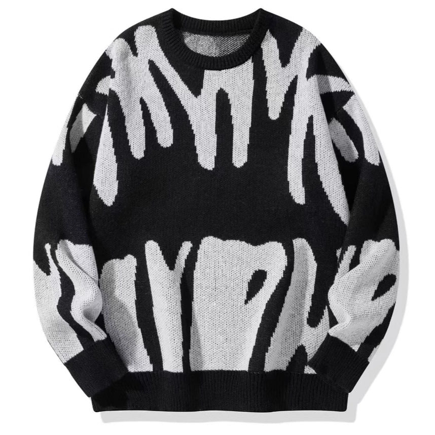 Damen Oversized Pullover mit aufregendem Muster Echoarchiv