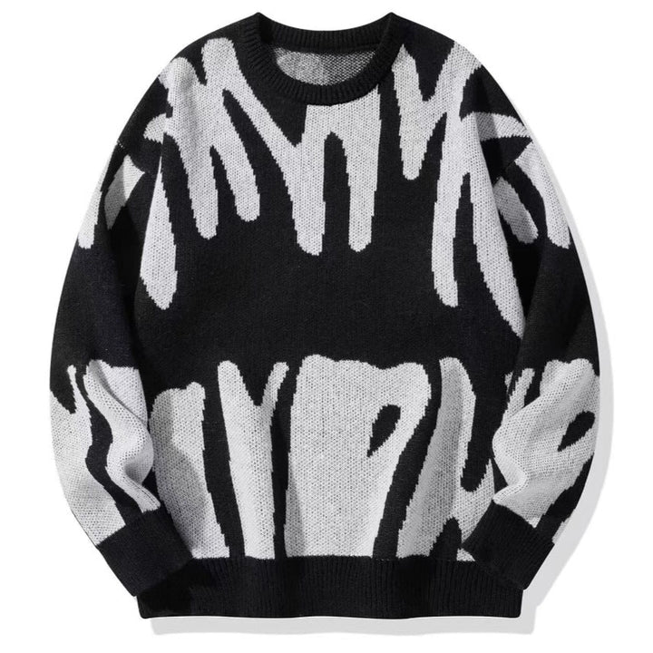 Damen Oversized Pullover mit aufregendem Muster Echoarchiv