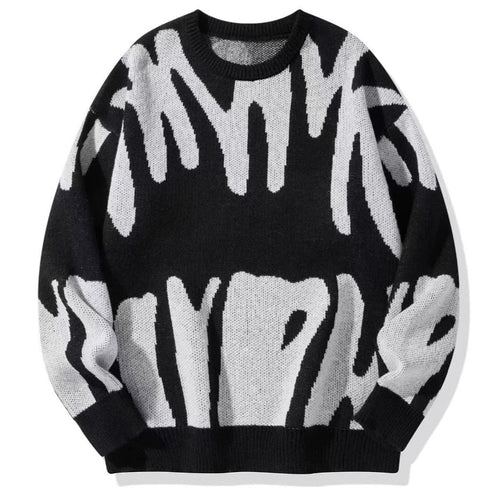 Damen Oversized Pullover mit aufregendem Muster Echoarchiv