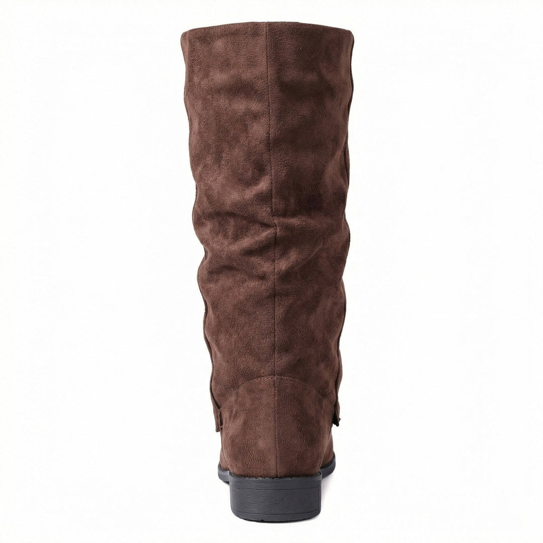 Damen Weiche Winterstiefel aus Veloursleder Echoarchiv