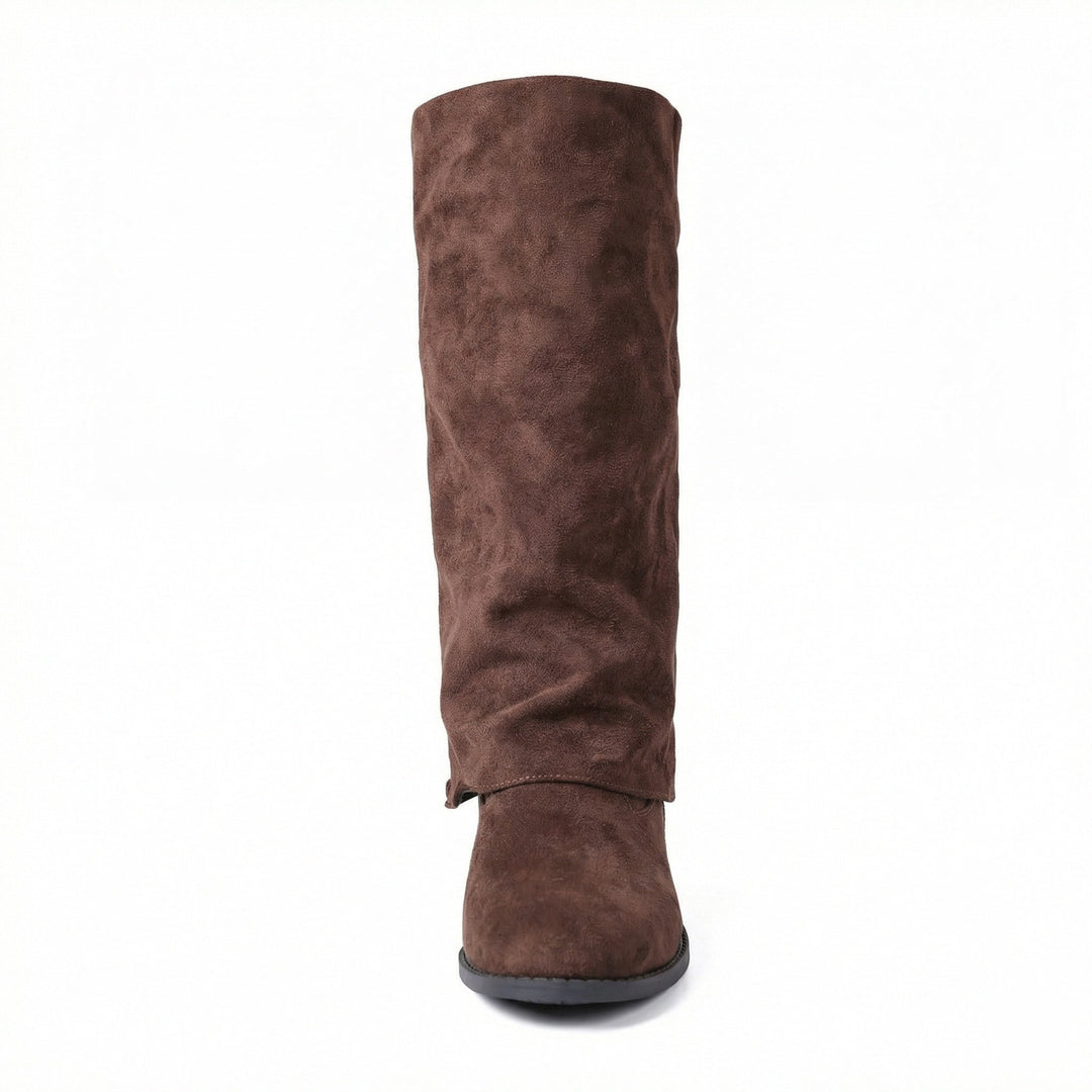 Damen Weiche Winterstiefel aus Veloursleder Echoarchiv