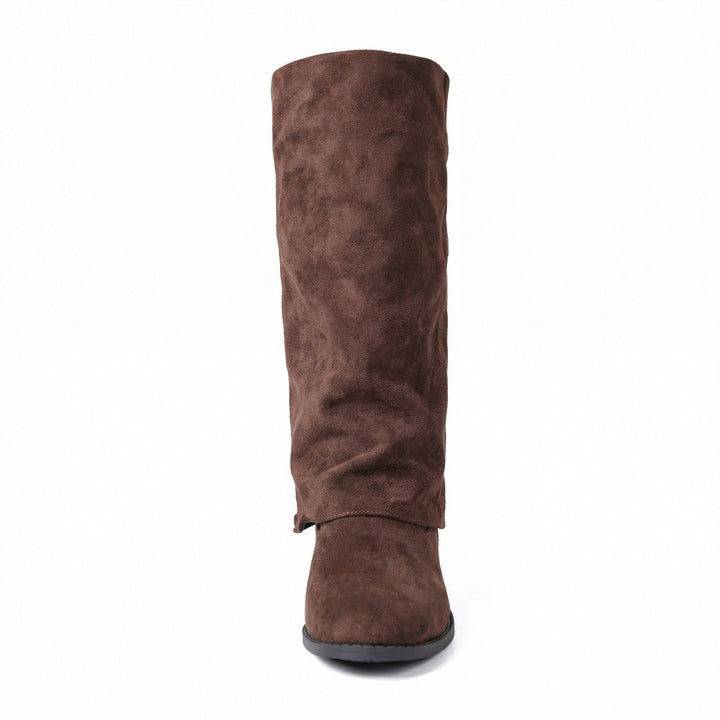 Damen Weiche Winterstiefel aus Veloursleder Echoarchiv