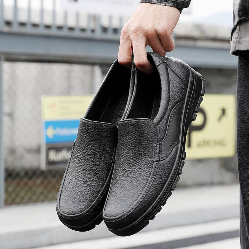 Herren Slipper Arbeits- und Freizeitschuh aus strukturiertem Kunstleder mit gepolsterter Innensohle Echoarhiv – Tavélo
