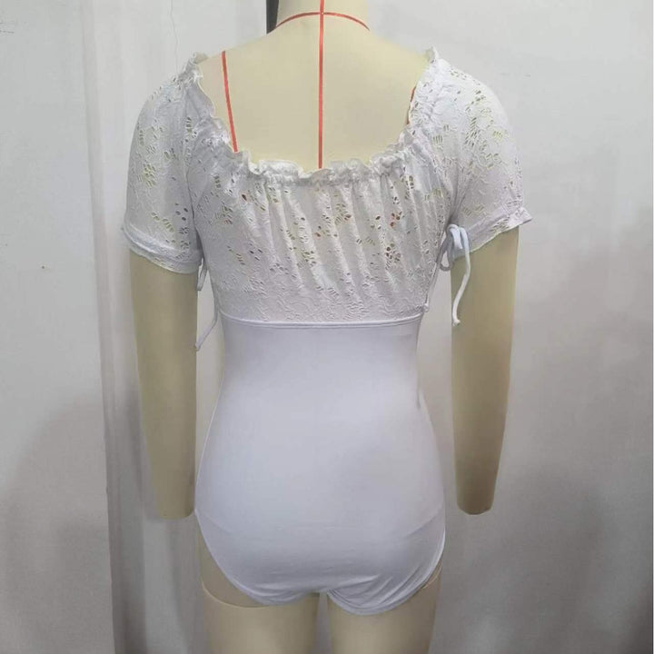 Damen Einteiler-Badeanzug mit romantischen Spitzen-Details Echo Archiv