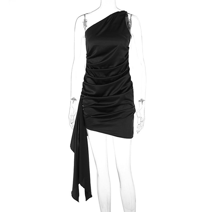 Damen Minikleid mit asymmetrischem Design und raffinierten Drapierungsdetails Echo Archiv