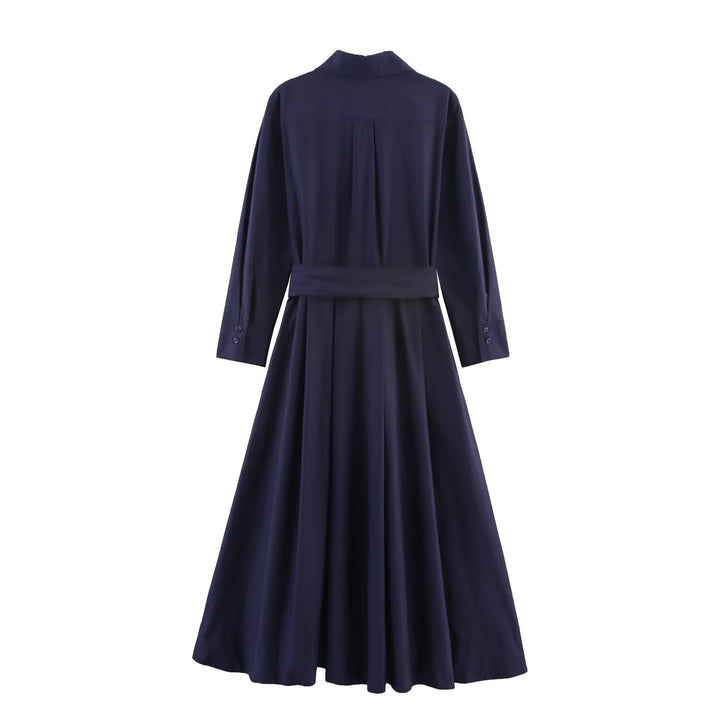 Damen 100+ Hemdblusenkleid mit Bindegürtel und A‑Linien‑Rock Echo Archiv