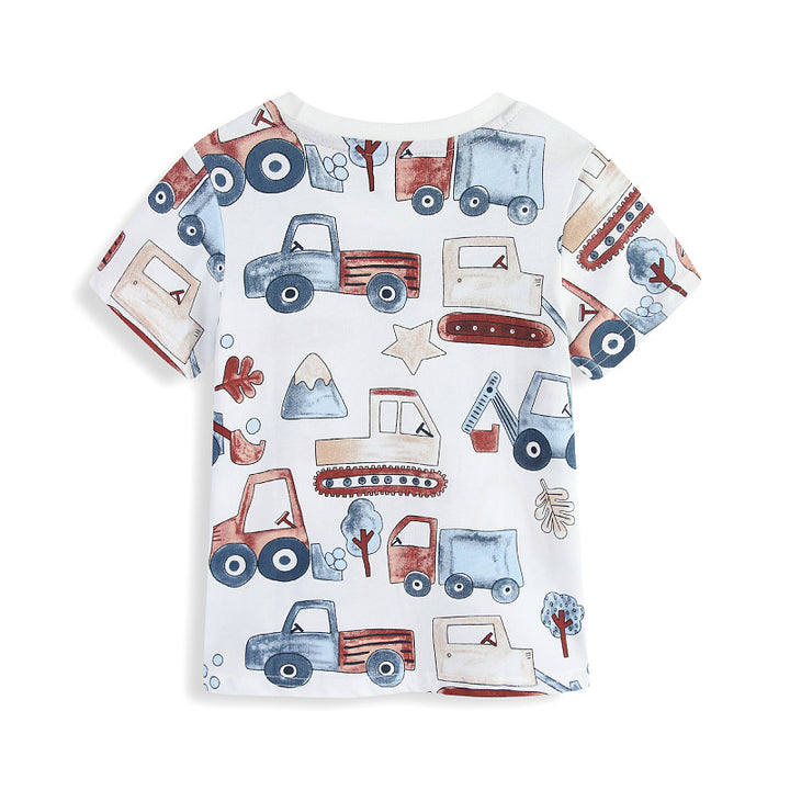 Kinder T-Shirt mit buntem Baustellenmotiv Echo Archiv