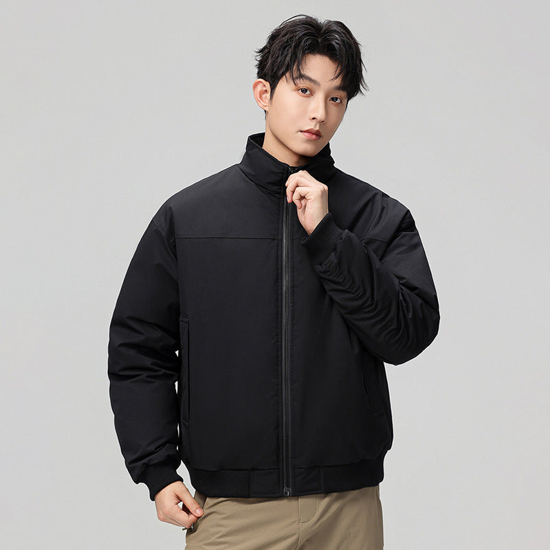 Herren stylische Bomberjacke mit hohem Kragen und seitlichen Taschen Echoarchiv