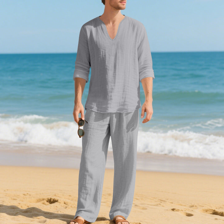 Herren lässiges Strand-Outfit aus atmungsaktiver Baumwolle Echoarchiv