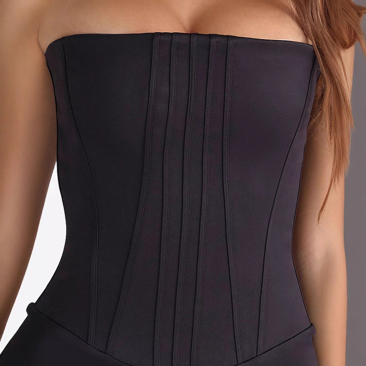 Damen figurbetontes Minikleid mit Tube-Oberteil und Korsett-Design Echo Archiv