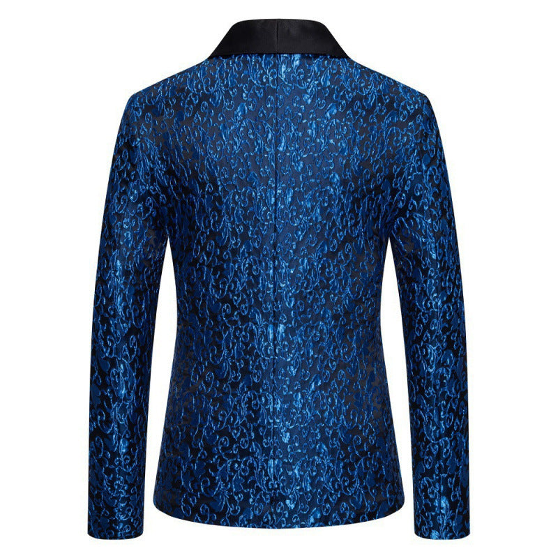 Herren Luxus Smoking-Blazer mit floralem Jacquard-Muster Echoarchiv