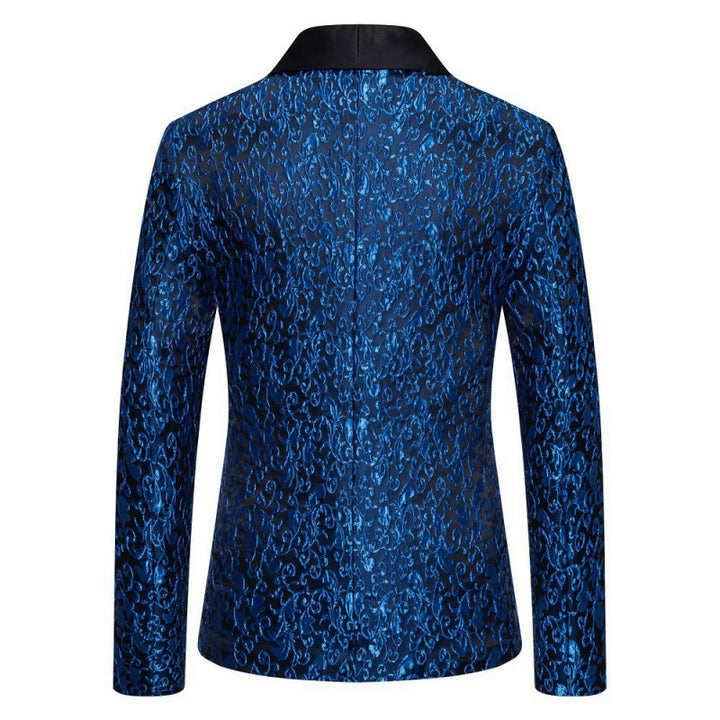 Herren Luxus Smoking-Blazer mit floralem Jacquard-Muster Echoarchiv