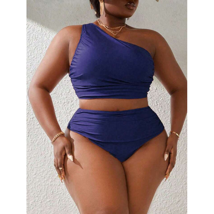 Damen Einseitiger Bikini-Set mit modischem Wickeldetail und hohem Bund Echo Archiv