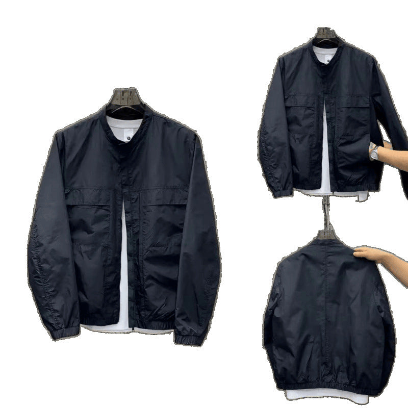 Herren Leichte Utility-Jacke mit Taschen Echo Archiv
