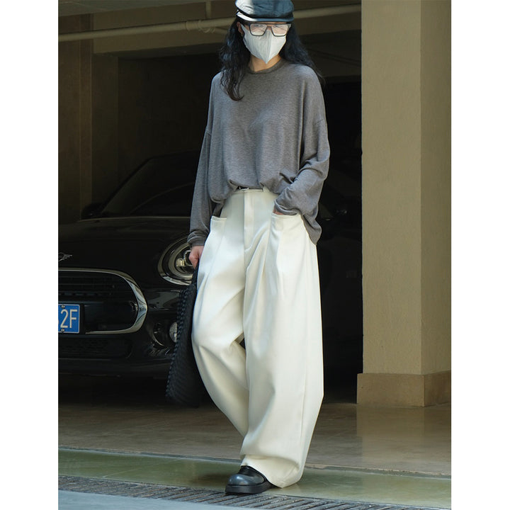 Damen Oversized Feinstrick-Longsleeve mit Rundhalsausschnitt Echoarchiv