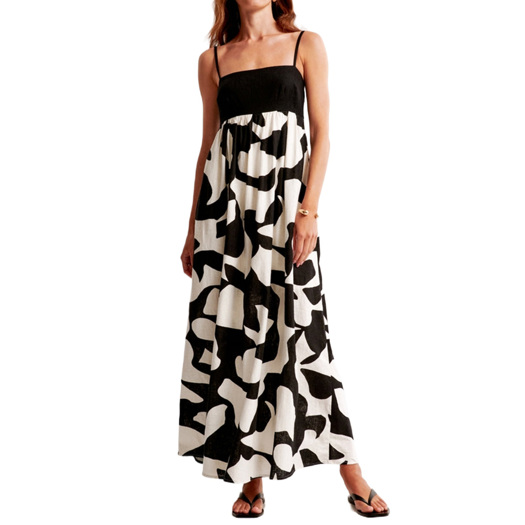 Damen Maxikleid mit schmalen Trägern und fließendem Schnitt Echo Archiv