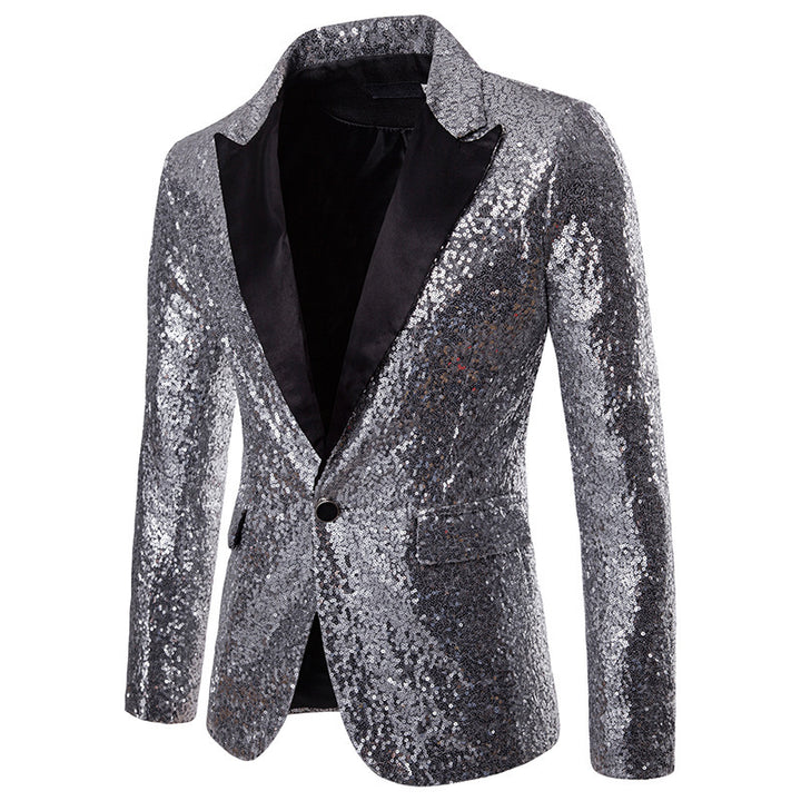 Herren Glitzernder Festtagsblazer mit elegantem Schnitt Echoarchiv