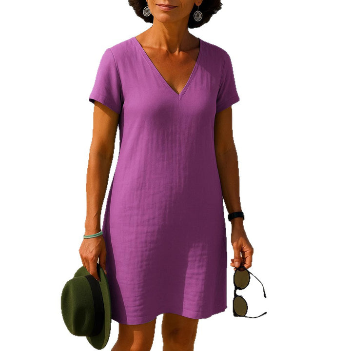 Damen Sommerliches V-Ausschnitt Kleid Echo Archiv