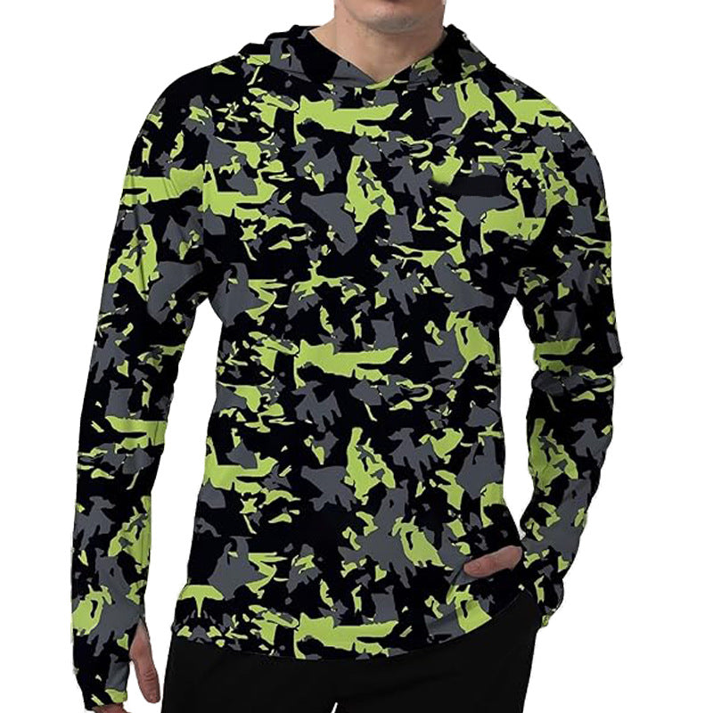 Herren Sportlicher Kapuzenpullover mit abstraktem Druck – Cavarno