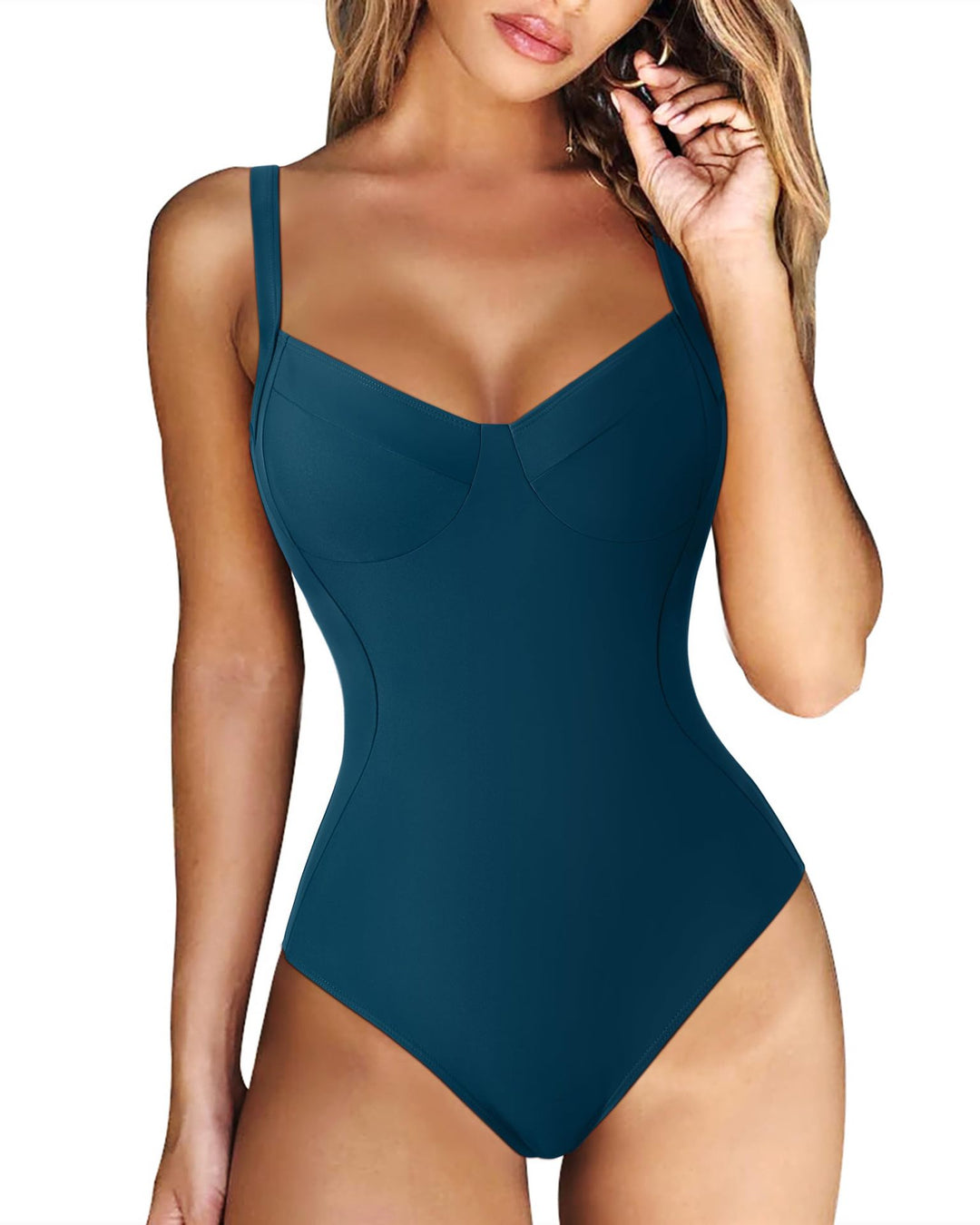 Damen eleganter Badeanzug mit wohltuendem V-Ausschnitt Echo Archiv