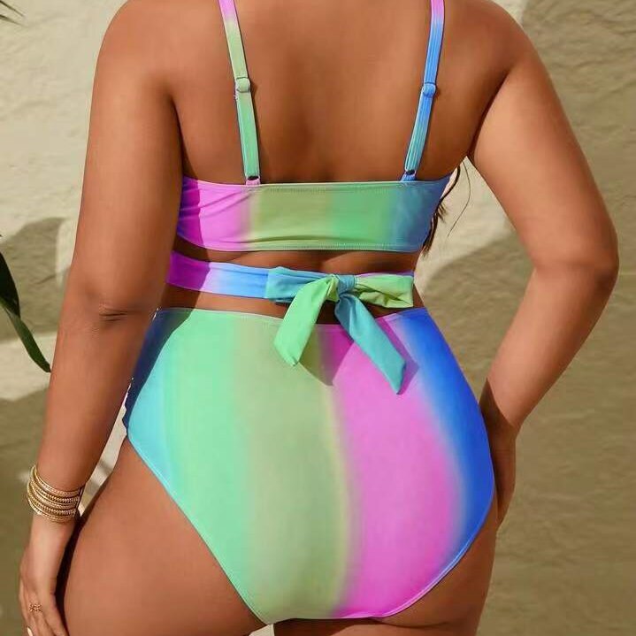 Damen Hochtailliertes Bikini-Set mit verspieltem Wickeldetail Echo Archiv
