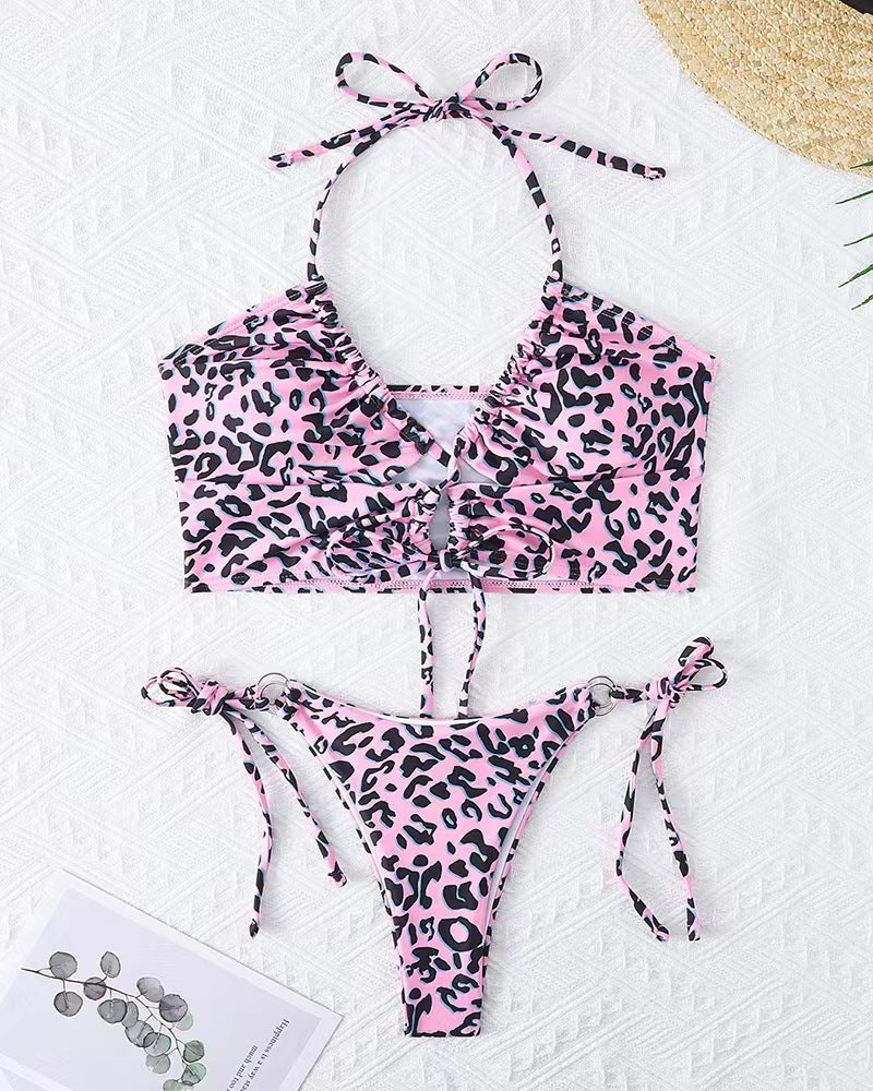 Damen Bikini-Set mit aufregendem Leopardenmuster und verstellbaren Trägern Echo Archiv