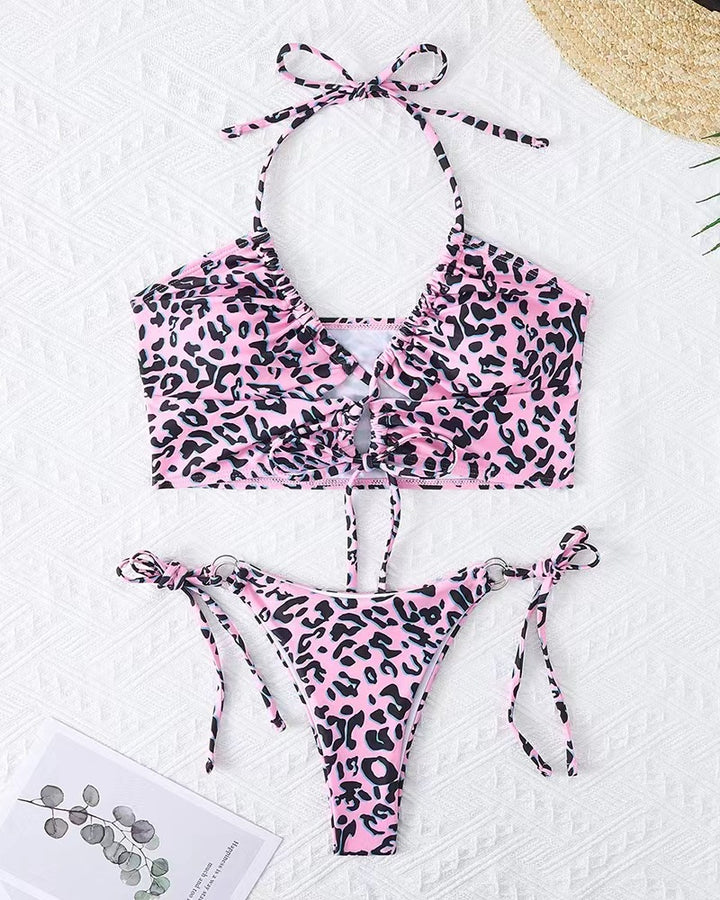 Damen Bikini-Set mit aufregendem Leopardenmuster und verstellbaren Trägern Echo Archiv