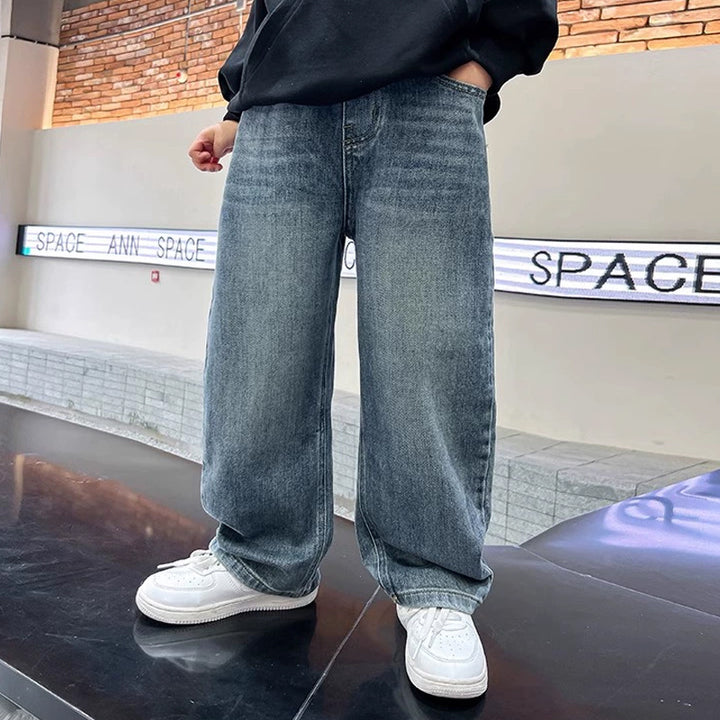 Damen weite Denim-Jeans mit modernem Schnitt und tiefen Taschen Echo Archiv