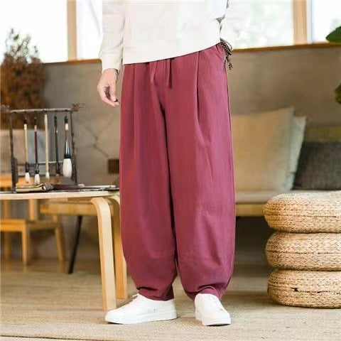 Unisex nan moderner Oversize Harem-Jogger mit tiefem Schritt, Tunnelzug und seitlichen Eingrifftaschen Echo Archiv