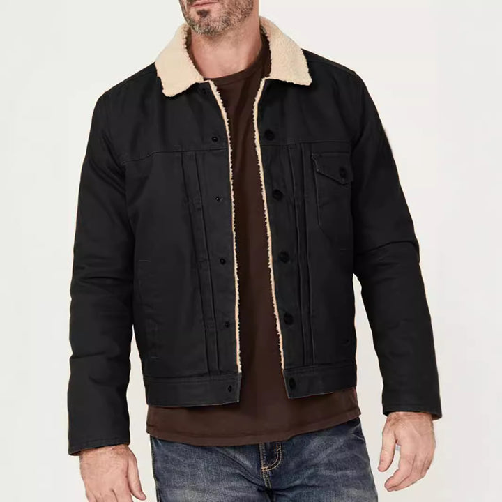 Herren Fleece gefütterte Bikerjacke Echoarchiv
