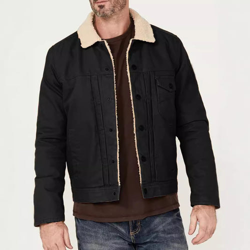 Herren Fleece gefütterte Bikerjacke Echoarchiv