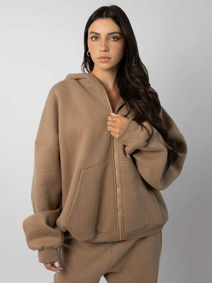 Damen Lässiges Kapuzenpullover und Jogginghose Set Echo Archiv