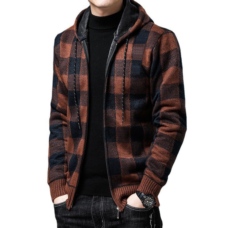 Herren Hooded Strickjacke Echoarchiv
