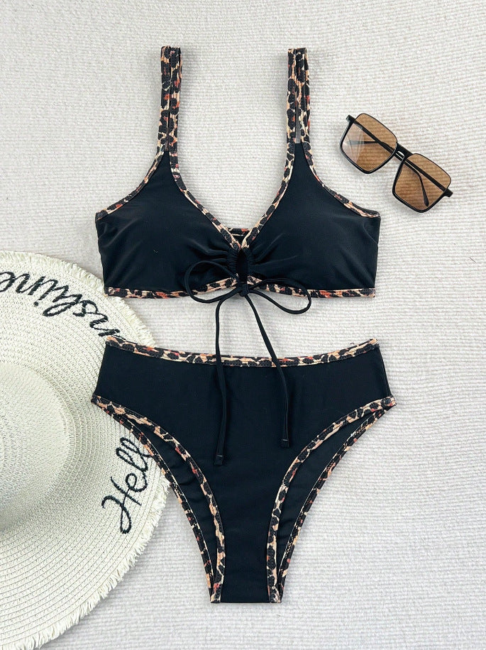 Damen Triangel-Bikini mit modischem Leopardenmuster Echo Archiv