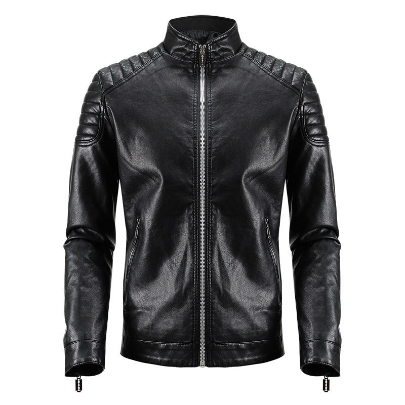 Herren Modische Kunstlederjacke mit strukturiertem Design Echo Archiv