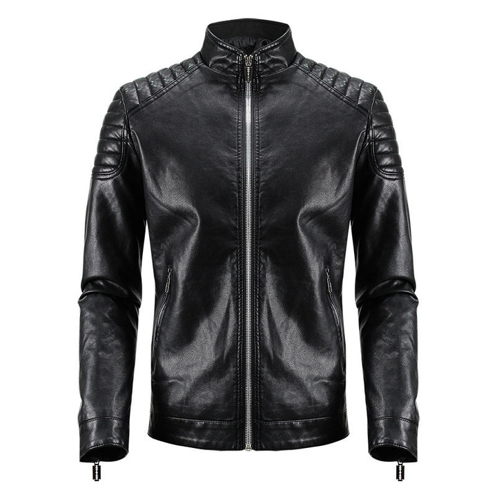 Herren Modische Kunstlederjacke mit strukturiertem Design Echo Archiv