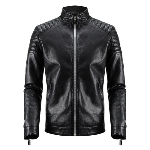 Herren Modische Kunstlederjacke mit strukturiertem Design Echo Archiv