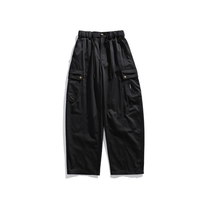 Herren Cargo-Hose mit elastischem Bund, Tunnelzug und multiplen Utility-Taschen Echoarchiv