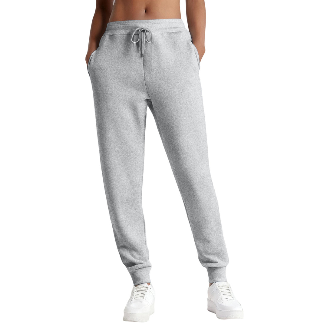 Damen schmale High‑Waist Sweat-Jogginghose mit hohem Komfortbund, verstellbarem Kordelzug und elastischen Knöchelbündchen – Avérine