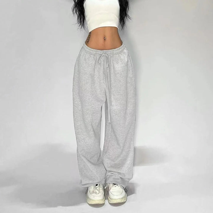 Damen nan weit geschnittene Loungehose mit hohem Bund extra weitem Bein und Tunnelzug Echo Archiv