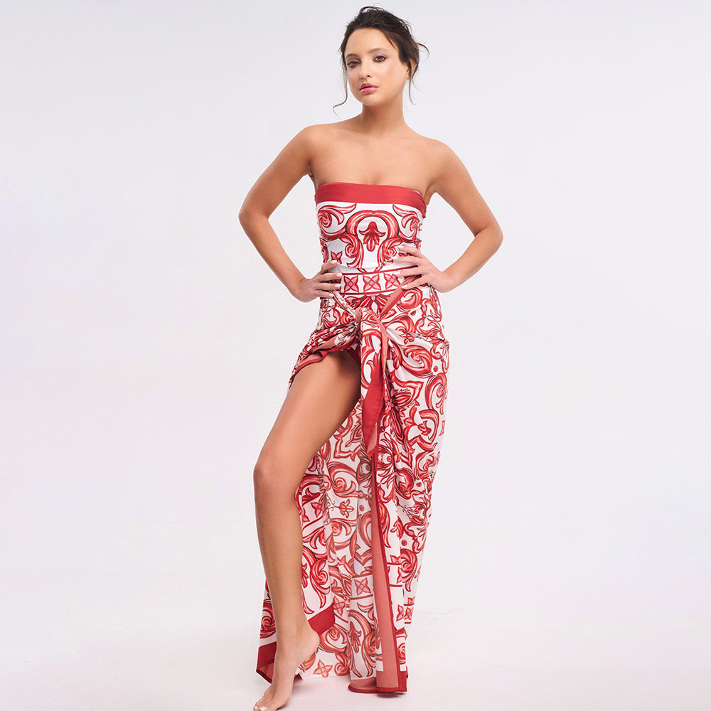 Damen Einteiler Badeanzug mit kunstvollem floralem Design Echo Archiv