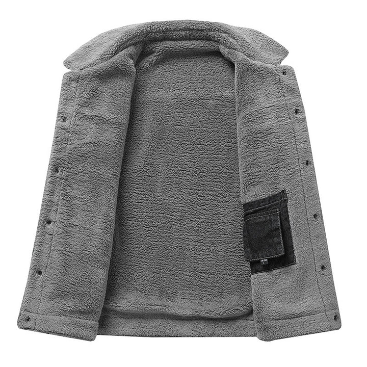 Herren Overshirt-Jacke aus Denim mit Teddyfutter und Sherpa-Kragen Echo Archiv