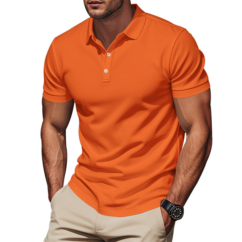 Herren Kurzarm Poloshirt aus atmungsaktivem Baumwollmix mit modernem Kragen Echoarchiv