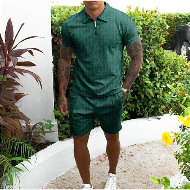 Herren Polo-Set mit funktionalem Kragen und modischem Schnitt Echoarchiv