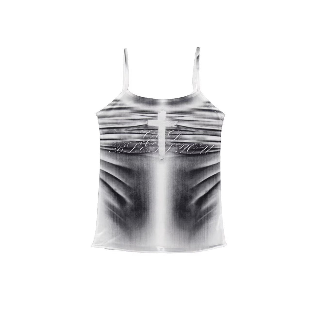 Damen lässiges Tanktop mit kreativem Grafikdesign Echo Archiv