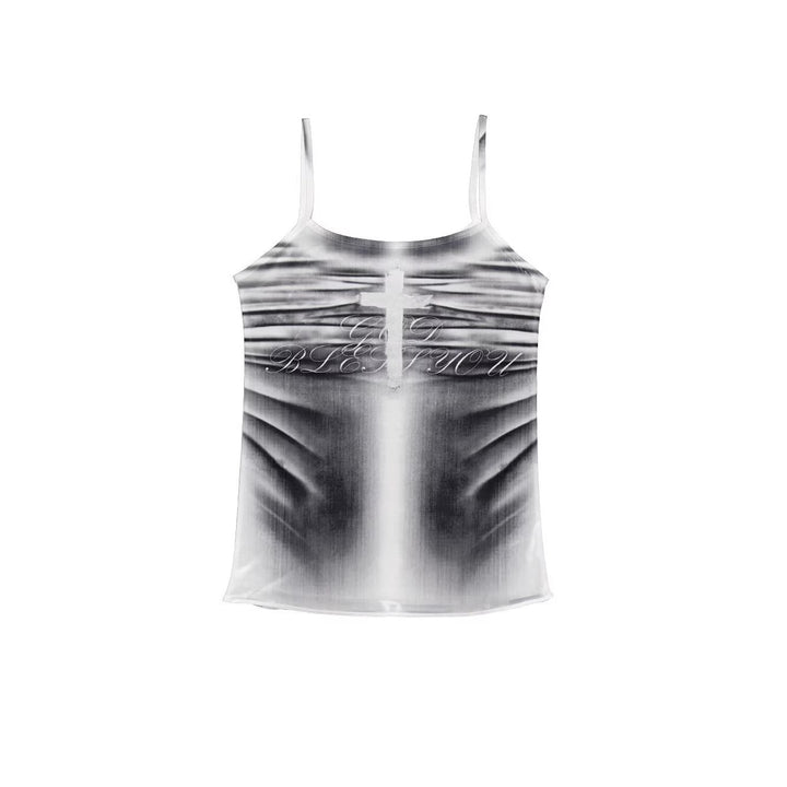 Damen lässiges Tanktop mit kreativem Grafikdesign Echo Archiv