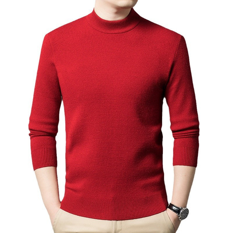 Herren edler Rundhals-Pullover aus feinem Wollmix Echoarchiv
