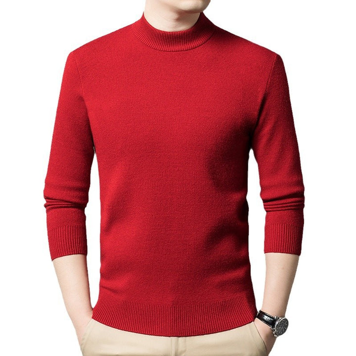 Herren edler Rundhals-Pullover aus feinem Wollmix Echoarchiv