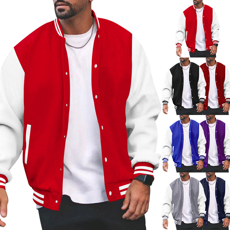 Herren Varsity-Jacke mit Kontrastärmeln und strapazierfähigem Material Echoarchiv