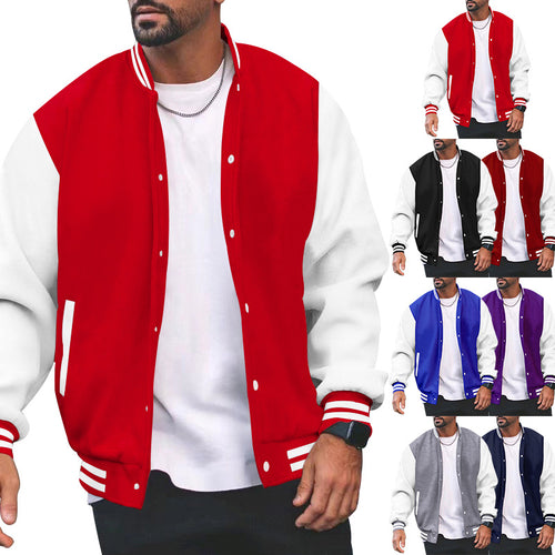 Herren Varsity-Jacke mit Kontrastärmeln und strapazierfähigem Material Echoarchiv